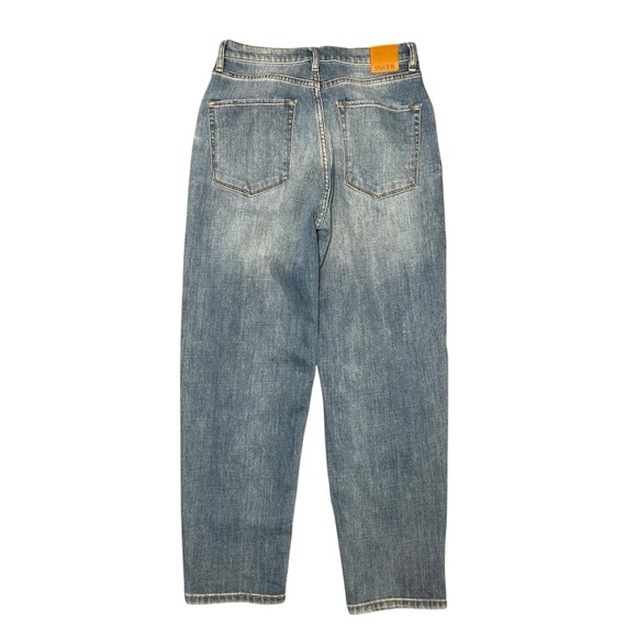 DU/ER Midweight Denim High Rise Arc Button Fly jeans size 27 90s tapered leg - Picture 7 of 10